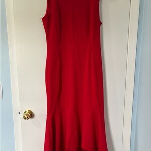 Elegant Red Calvin Klein Sleeveless Dress